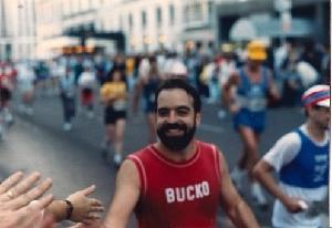 Dad running the NYC Marathon